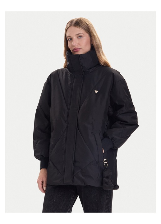 Geaca de iarna dama Guess, negru, material impermeabil