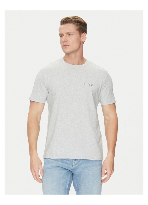 Tricou barbati Guess, gri, din bumbac