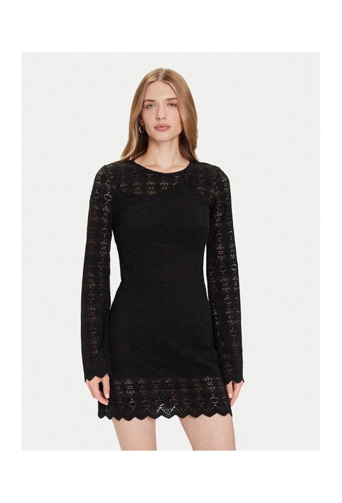Rochie tricotata, de dama, Guess, negru, fabricata din material de calitate