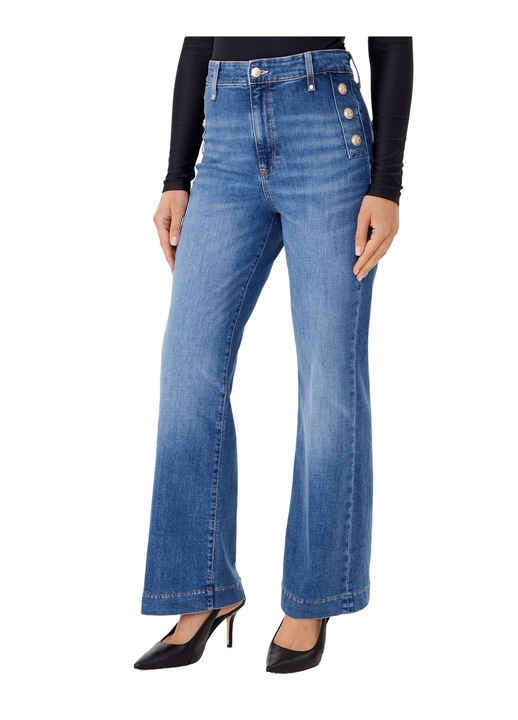 Blugi femei Guess, albastru, din bumbac si poliester