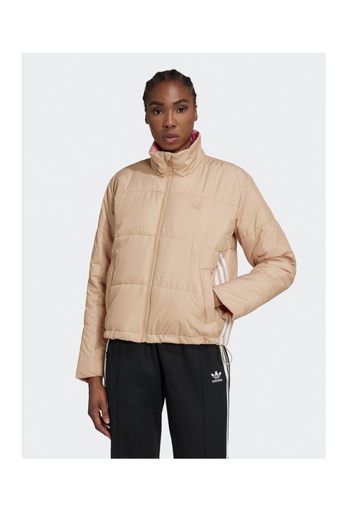Jacheta de tranzitie pentru femei Adidas, bej, 32 EU