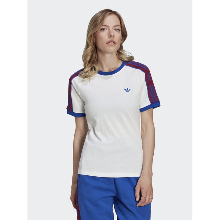 Tricou sport dama Adidas, alb/albastru, 30 EU