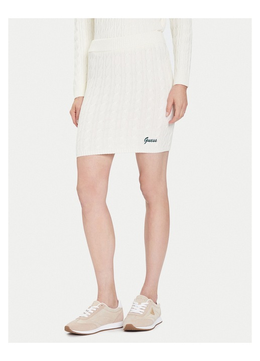 Fusta creion dama Guess, bej, fabrica de calitate