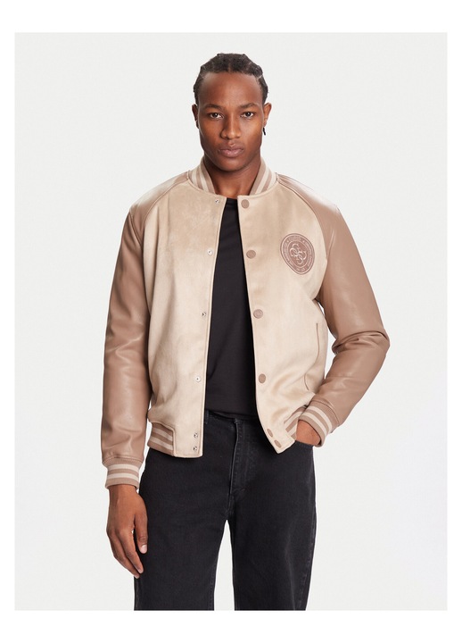 Geaca bomber barbati Guess, bej