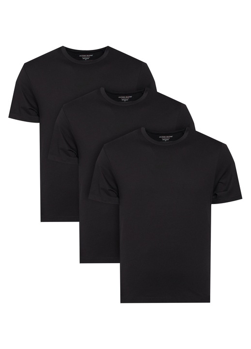 Set 3 tricouri barbatesti Guess, negru, bumbac