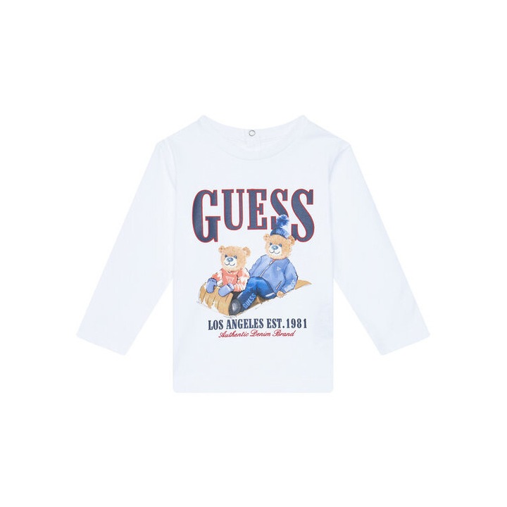 Bluza copii Guess, culoare alb