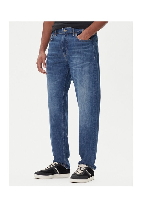 Blugi barbati Guess Jeans, albastru inchis, denim