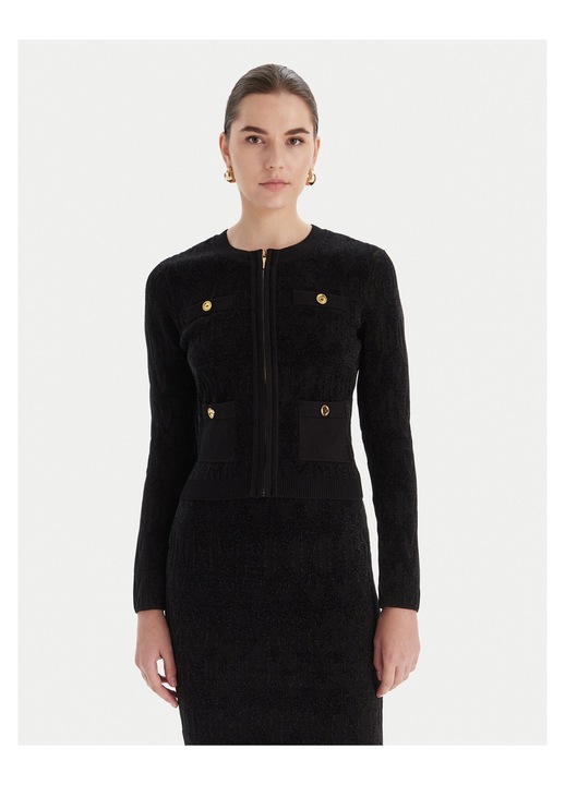 Cardigan dama Guess By Marciano, negru, pulover elegant, L INTL