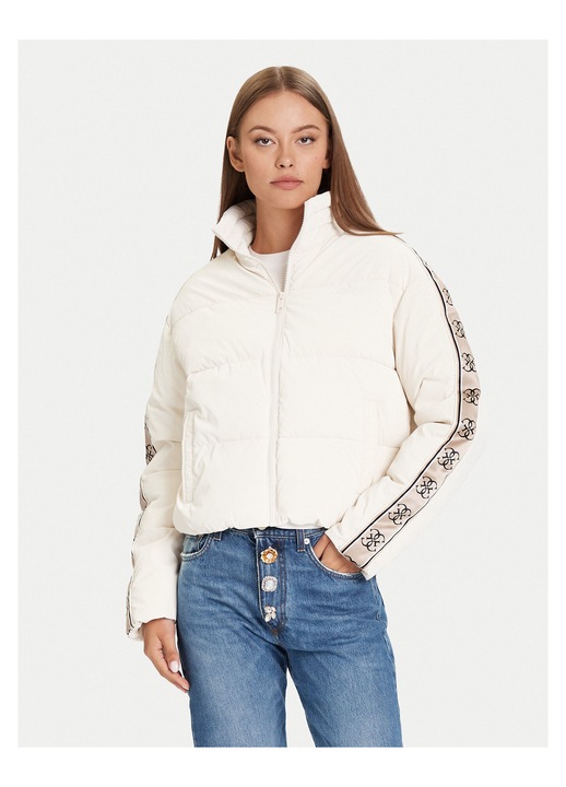 Geaca de iarna, Guess, ecru, femei, XL INTL