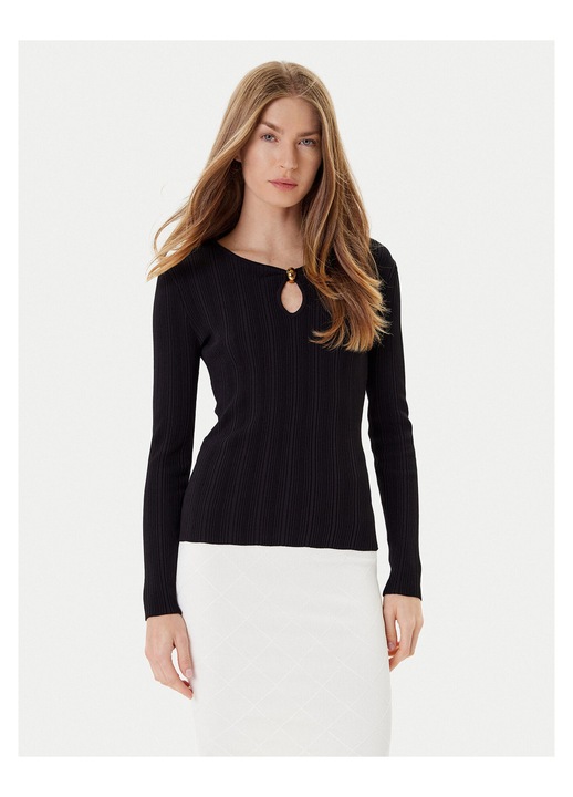 Pulover dama, Guess By Marciano, slim fit, negru, viscoza/poliamida/elastan, 2XS INTL