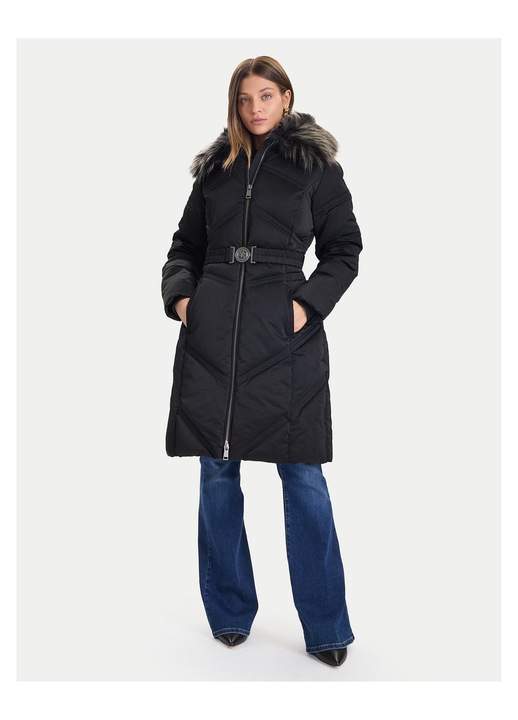 Geaca de iarna dama Guess, negru, material rezistent, XL INTL