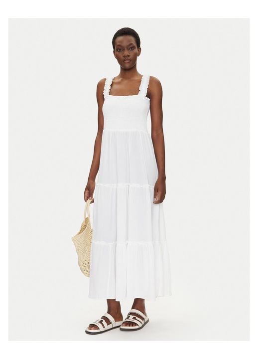 Rochie vara dama Iconique, alb, fabricatie usoara, S INTL