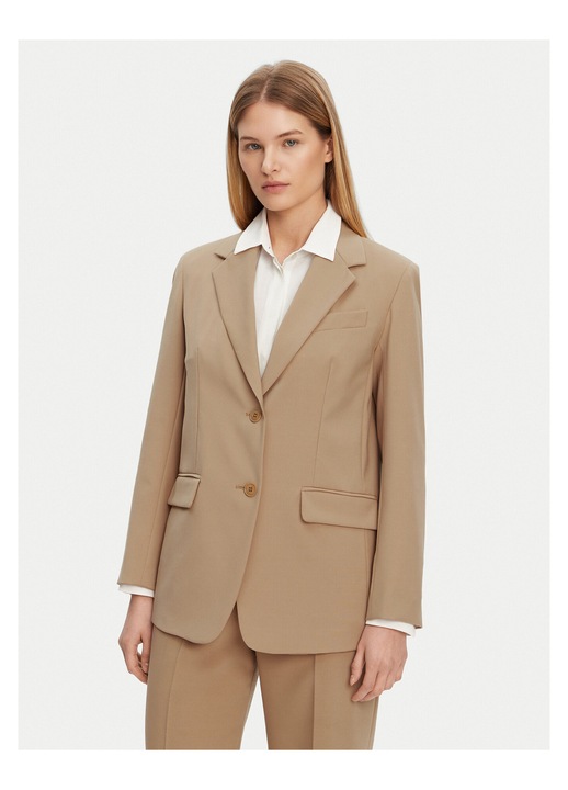 Sacou dama, Weekend Max Mara, lana virgina, bej, 100% poliester, 36 EU