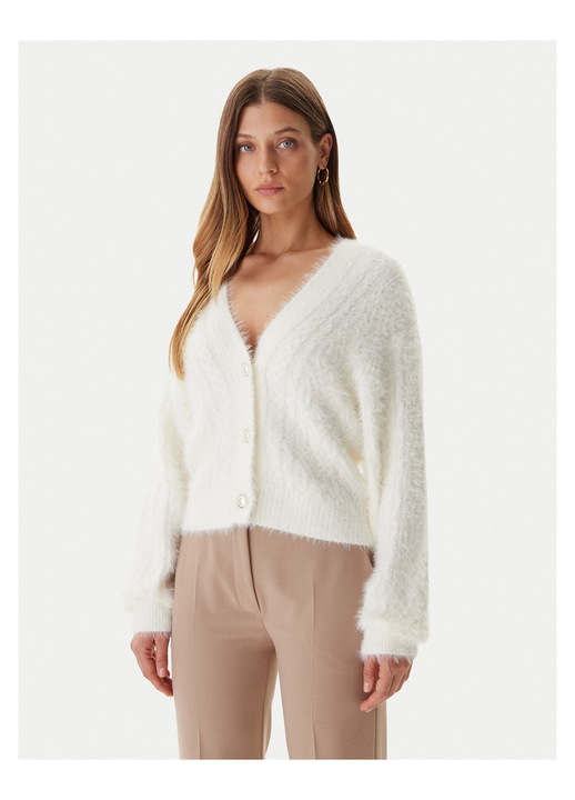 Cardigan dama Guess, crem, pulover elegant