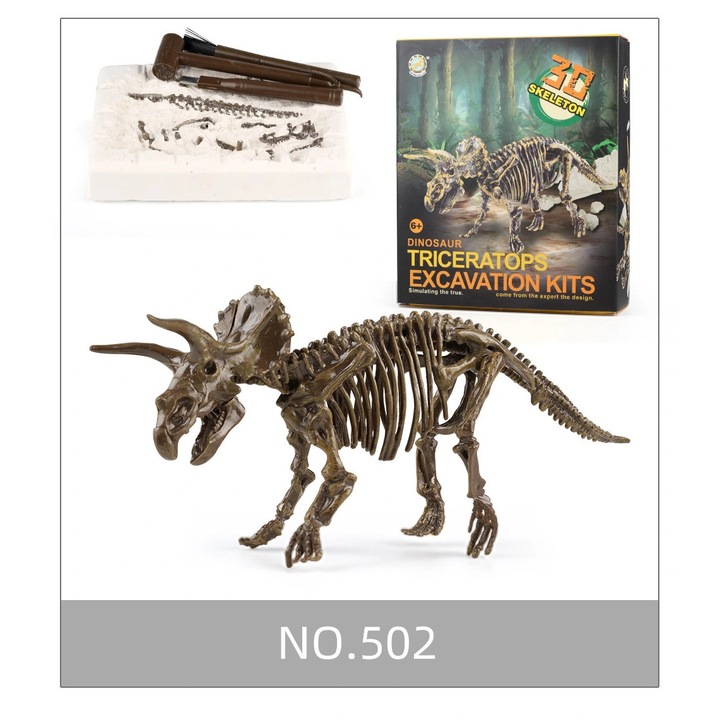 Mamido Set arheologic dinozaur - schelet Triceratops 3D schelet MT1549