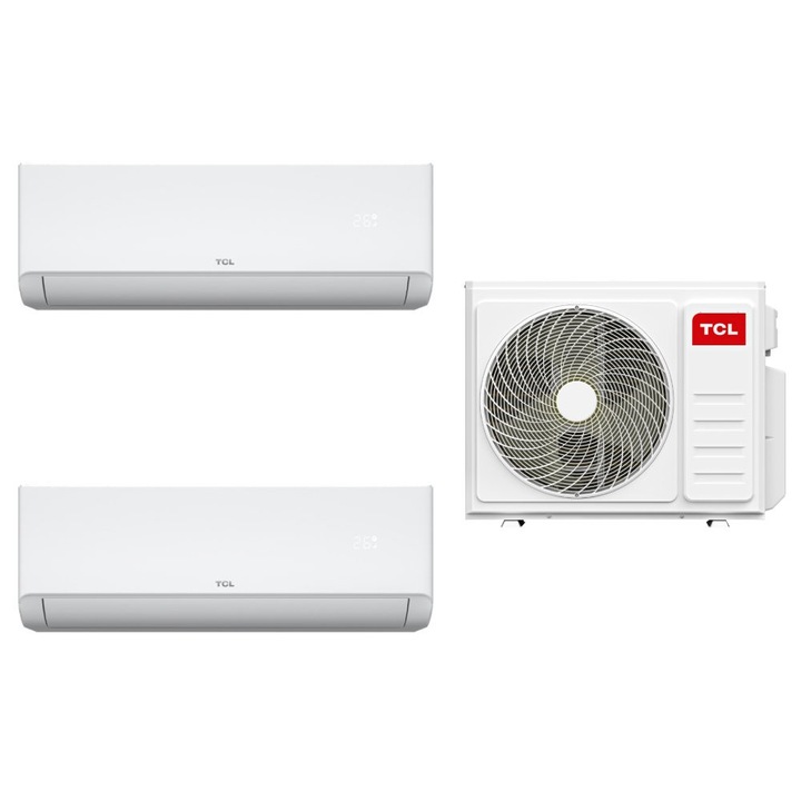 Aparat de aer conditionat multisplit TCL cu doua unitati interne FMA 12000 BTU si 18000 BTU