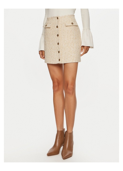 Fusta mini dama Twinset, ecru