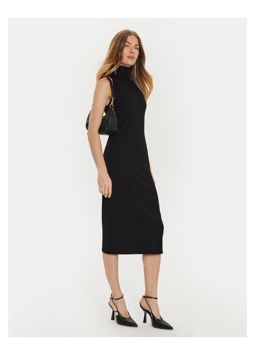 Rochie tricotata de dama Twinset, negru, lunga