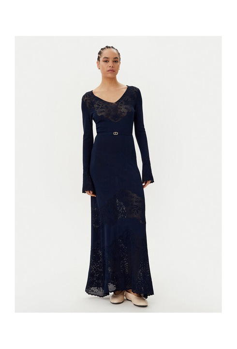 Rochie tricotata de dama, Twinset, bleumarin