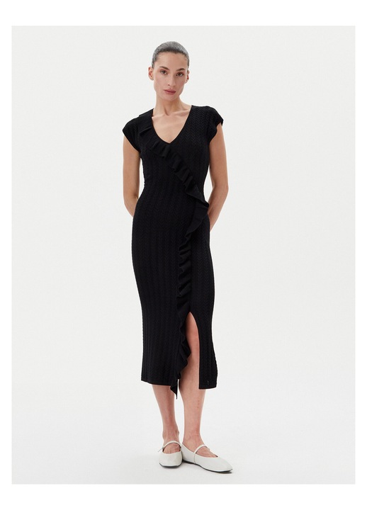 Rochie tricotata, de dama, Twinset, negru, fabricata din material de calitate