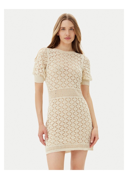 Rochie tricotata, Twinset, bej, femei