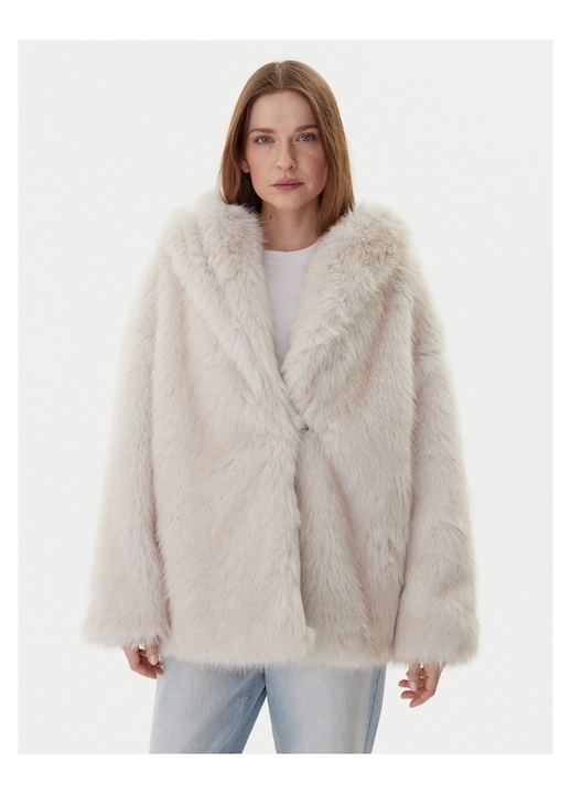 Twinset, bej, blana artificiala, Bej