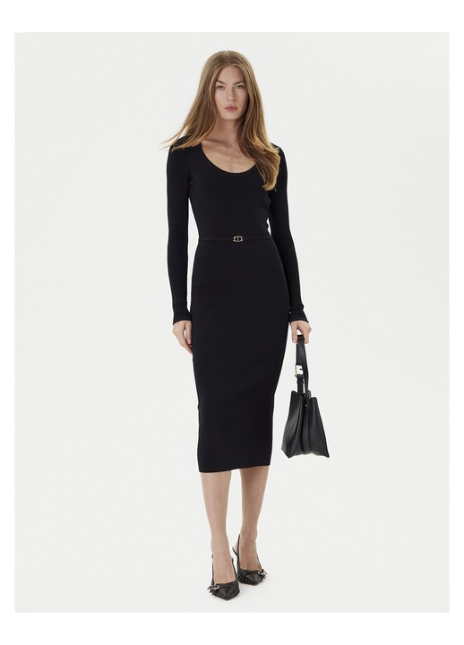 Rochie tricotata de dama Twinset, negru, material tricotat