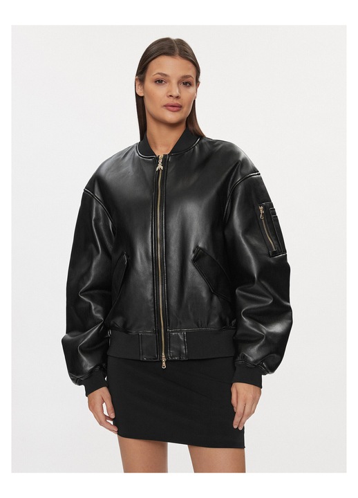 Geaca de Piele Ecologica, Patrizia Pepe, negru, dama, 42 EU