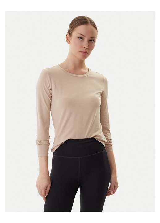 Bluza dama EA7, bej, Regular Fit