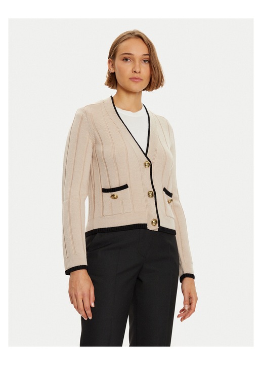 Cardigan dama Luisa Spagnoli, bej, moale
