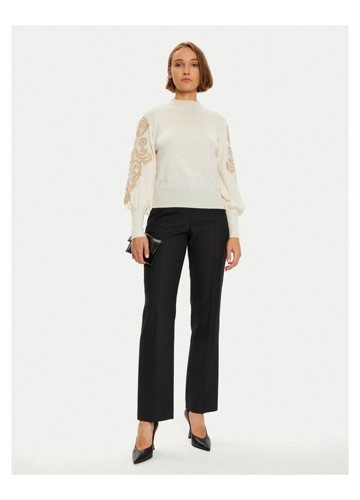 Pulover dama Luisa Spagnoli, crem, moale