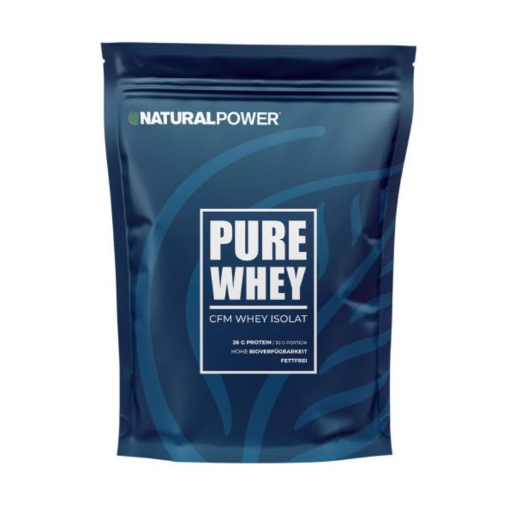 Izolat proteic din zer, Natural Power, 94% proteine, fără aromă, 500g