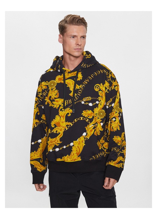Hanorac barbati Versace Jeans Couture, negru, galben, L INTL