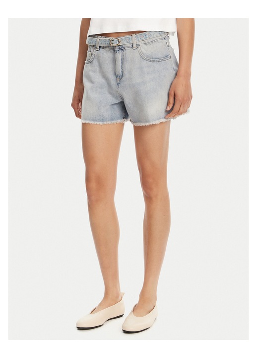 Blugi scurti dama, Twinset, denim, slim fit, albastru deschis, bumbac, 25 US