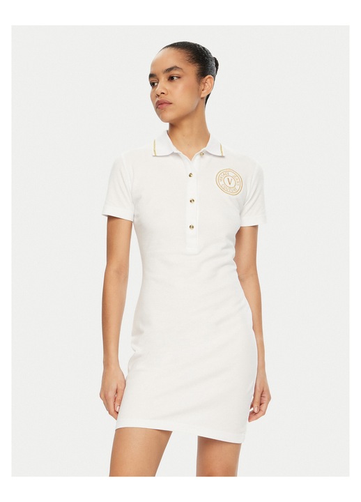 Rochie casual dama Versace Jeans Couture, alb, fabricatie de calitate