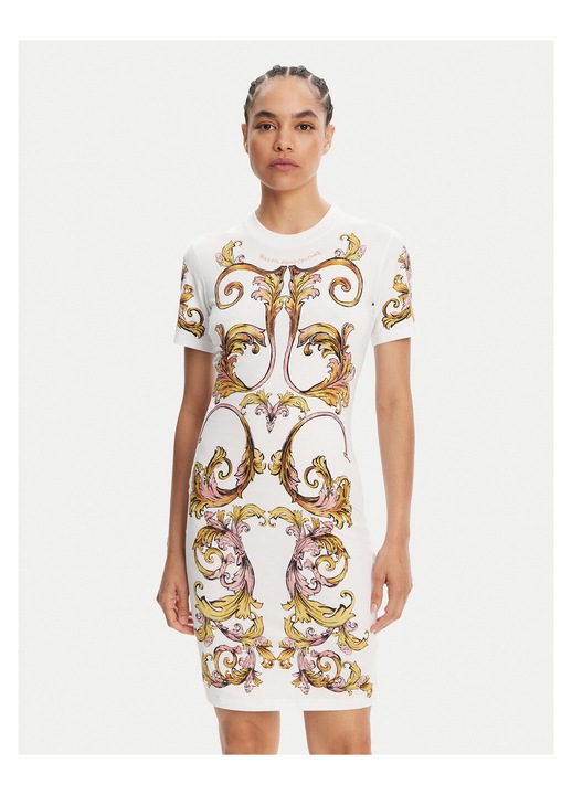 Rochie casual dama Versace Jeans Couture, alb, fabric de calitate