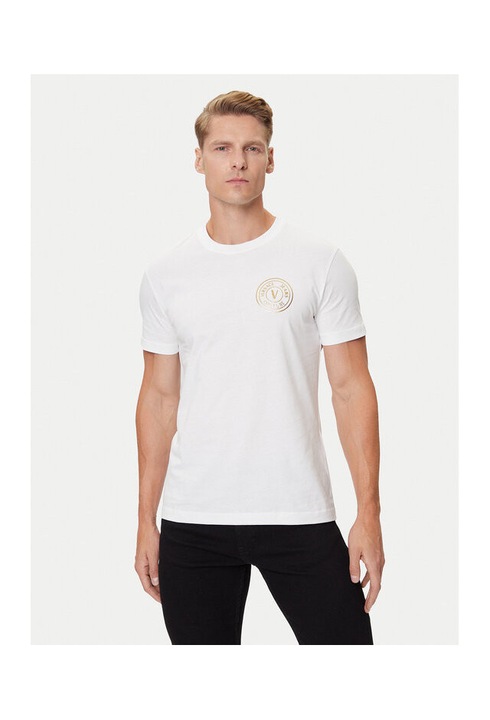 Tricou barbatesc, Versace Jeans Couture, alb, bumbac