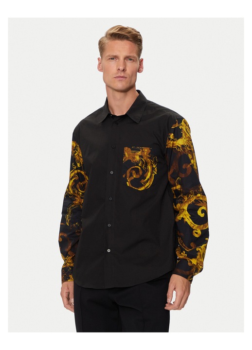 Camasa barbati, Versace Jeans Couture, negru, cu model