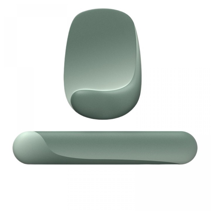 Suport Încheietura Mâinii, UWOT, Set Tastatură și Mouse, Spumă cu Memorie, Revenire Lenta, Verde