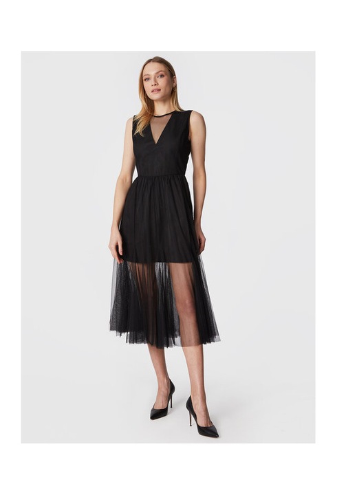 Rochie de cocktail din tul Twinset, negru