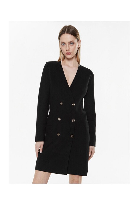 Rochie tricotata, Twinset, neagra, dama