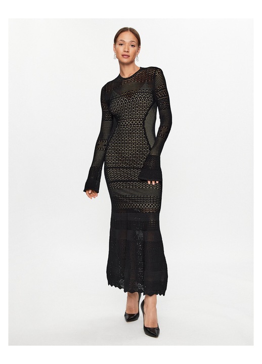 Rochie tricotata de dama Twinset, negru, maneca lunga, L INTL