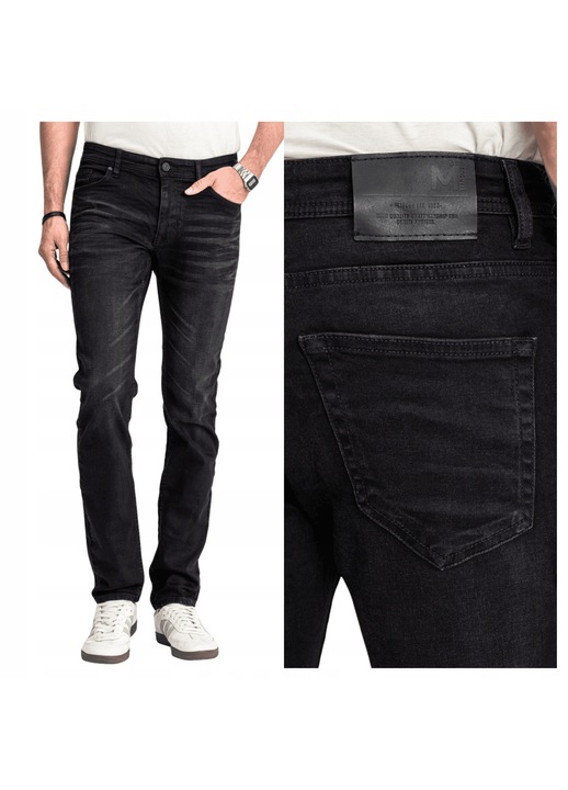 Blugi Barbati, Marcus, Felix, Slim Fit, Talie Medie, 98% Bumbac, 2% Elastan, Fermoar, Lungi, 5 Buzunare, Albastru, Albastru