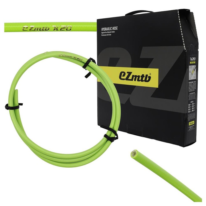 Спирачен маркуч EZmtb K20, 4 слоя, зелен, 1 м, заместител на SM-BH90