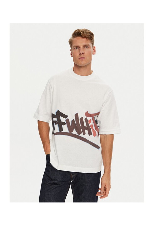 Tricou barbat Off White, alb, bumbac, XS INTL