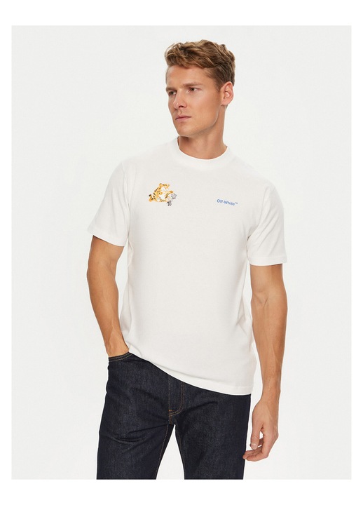 Tricou barbat Off White, alb, bumbac, XS INTL