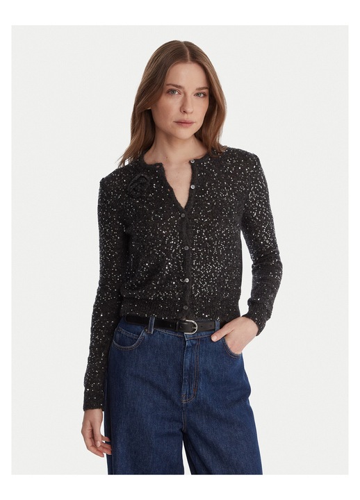 Cardigan dama, Marella, gri, poliamida, sistem inchidere nasturi, XS INTL