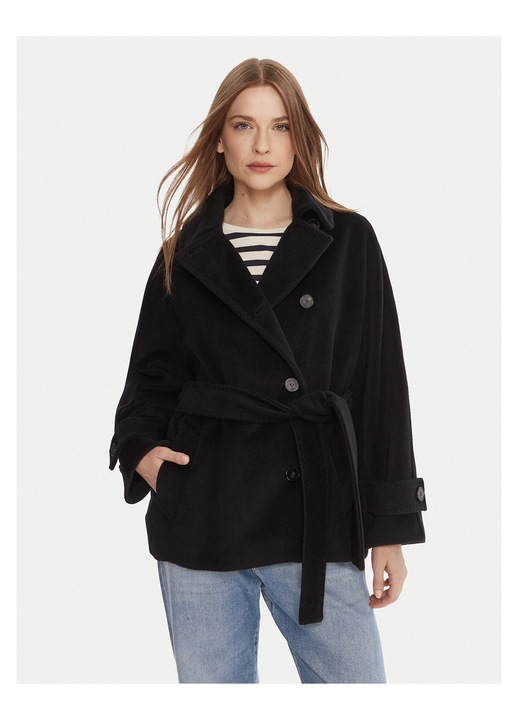 Palton dama Marella, negru, din lana