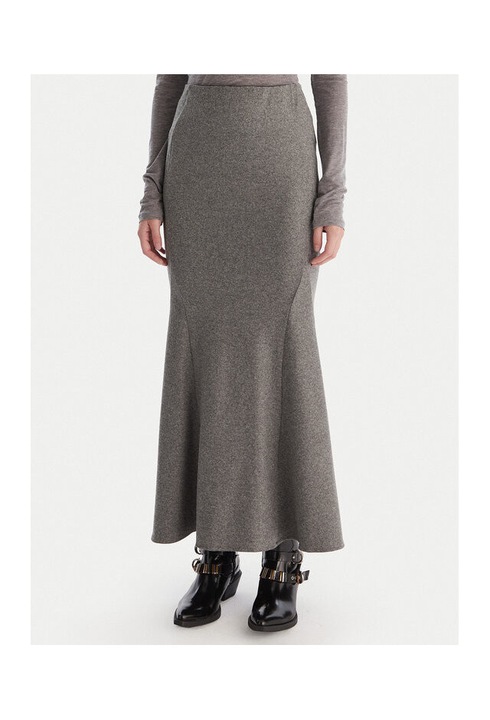 Fusta maxi Pinko, gri, femei