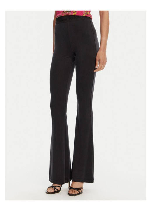 Pantaloni evazati pentru dama Versace Jeans Couture, negru